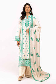 Gul Ahmed Winter Embroidered Karandi Unstitched 3Pc Suit AY-42008
