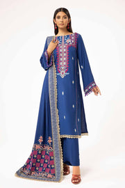 Gul Ahmed Winter Embroidered Karandi Unstitched 3Pc Suit AY-42010