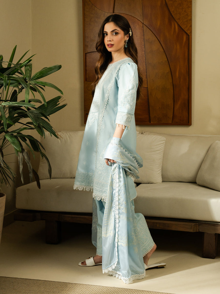 Faiza Faisal Embroidered Summer Lawn Unstitched 3Pc Suit - AYLA