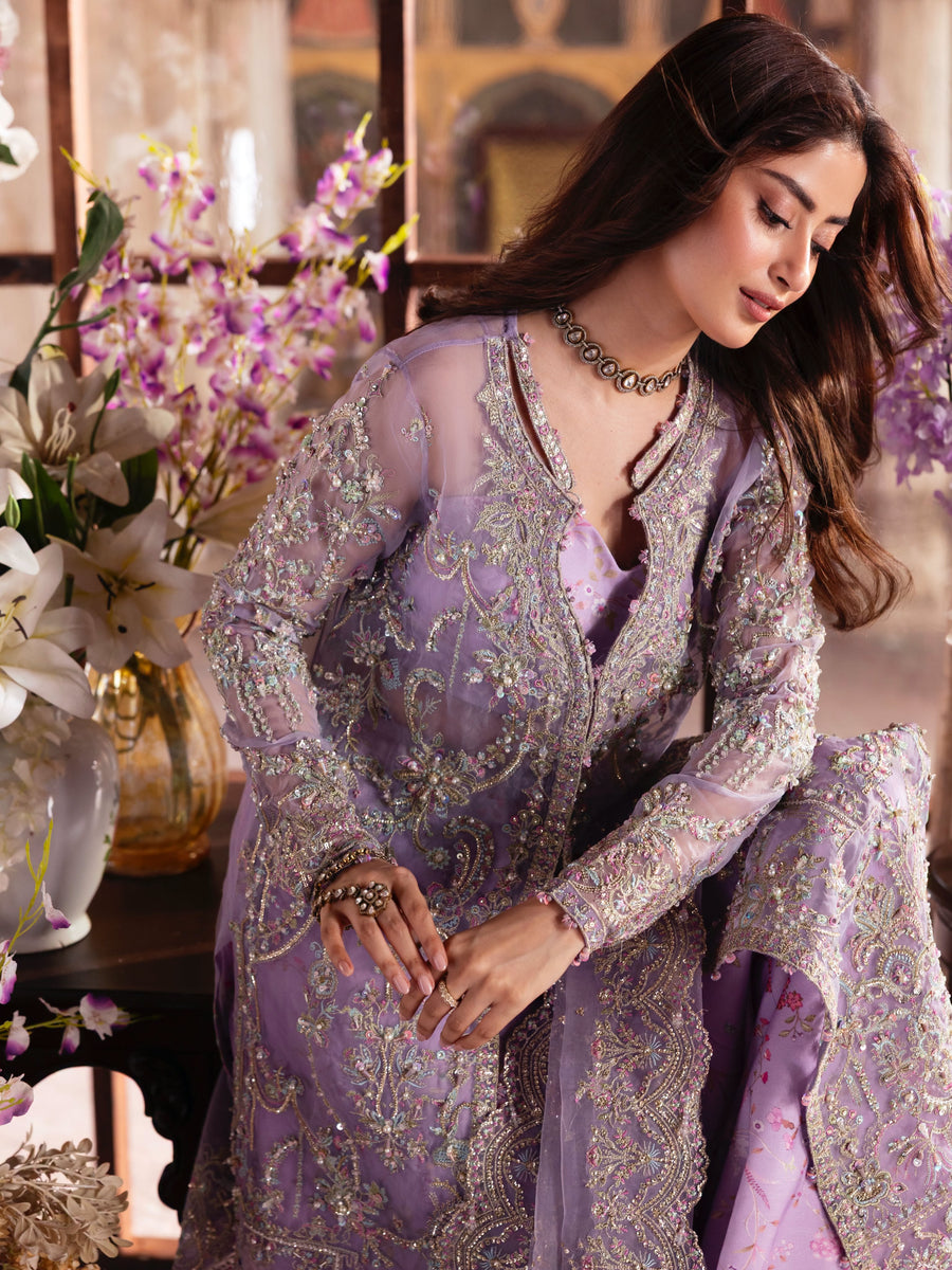 Maahi by Kanwal Malik Embroidered Organza Unstitched 3Pc Suit - AYLA