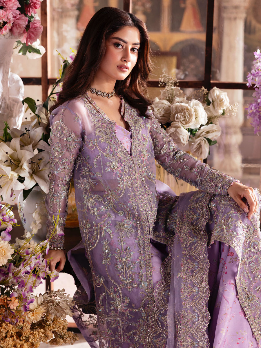 Maahi by Kanwal Malik Embroidered Organza Unstitched 3Pc Suit - AYLA