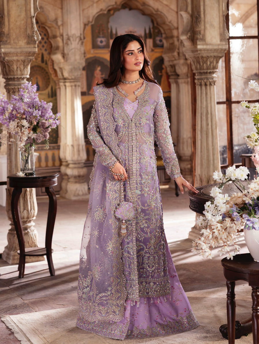Maahi by Kanwal Malik Embroidered Organza Unstitched 3Pc Suit - AYLA