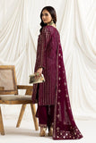 AF-DUA-3017-Aysal Magenta Embroidered Chiffon