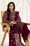 AF-DUA-3017-Aysal Magenta Embroidered Chiffon
