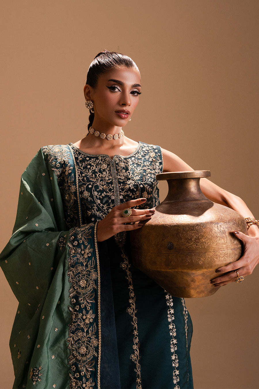 Zariya Afsanay Russian Silk Unstitched 3Pc Suit ZB50038 AZIN