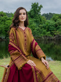 Faiza Faisal Hoor Embroidered Karandi Unstitched 3Pc Suit - AZIRA