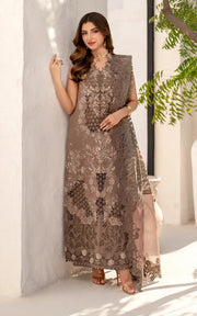Asifa & Nabeel Azalia Embroidered Lawn Unstitched 3Pc Suit AZL25-04 Dahlia