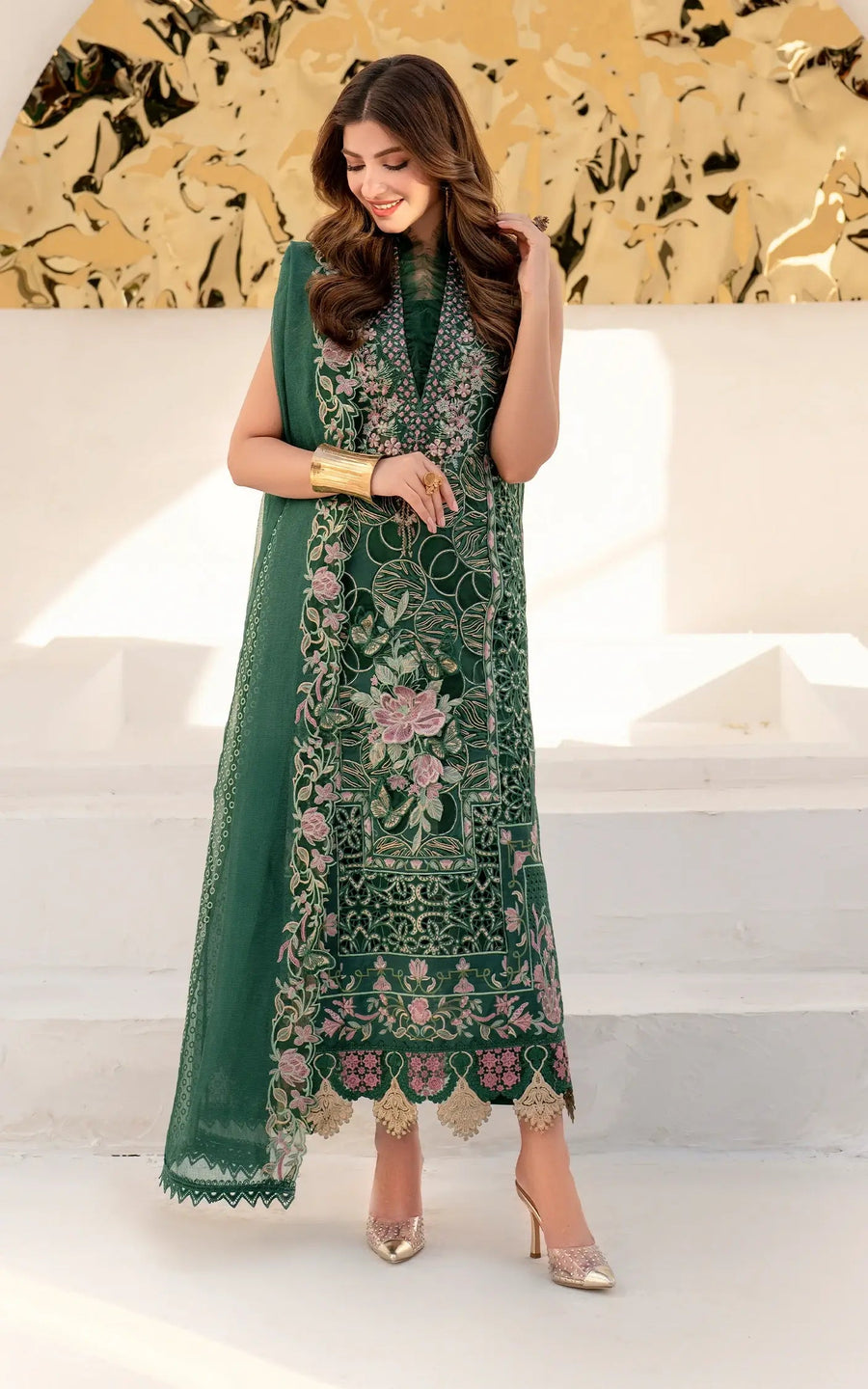 Asifa & Nabeel Azalia Embroidered Lawn Unstitched 3Pc Suit AZL25-06 Wild One