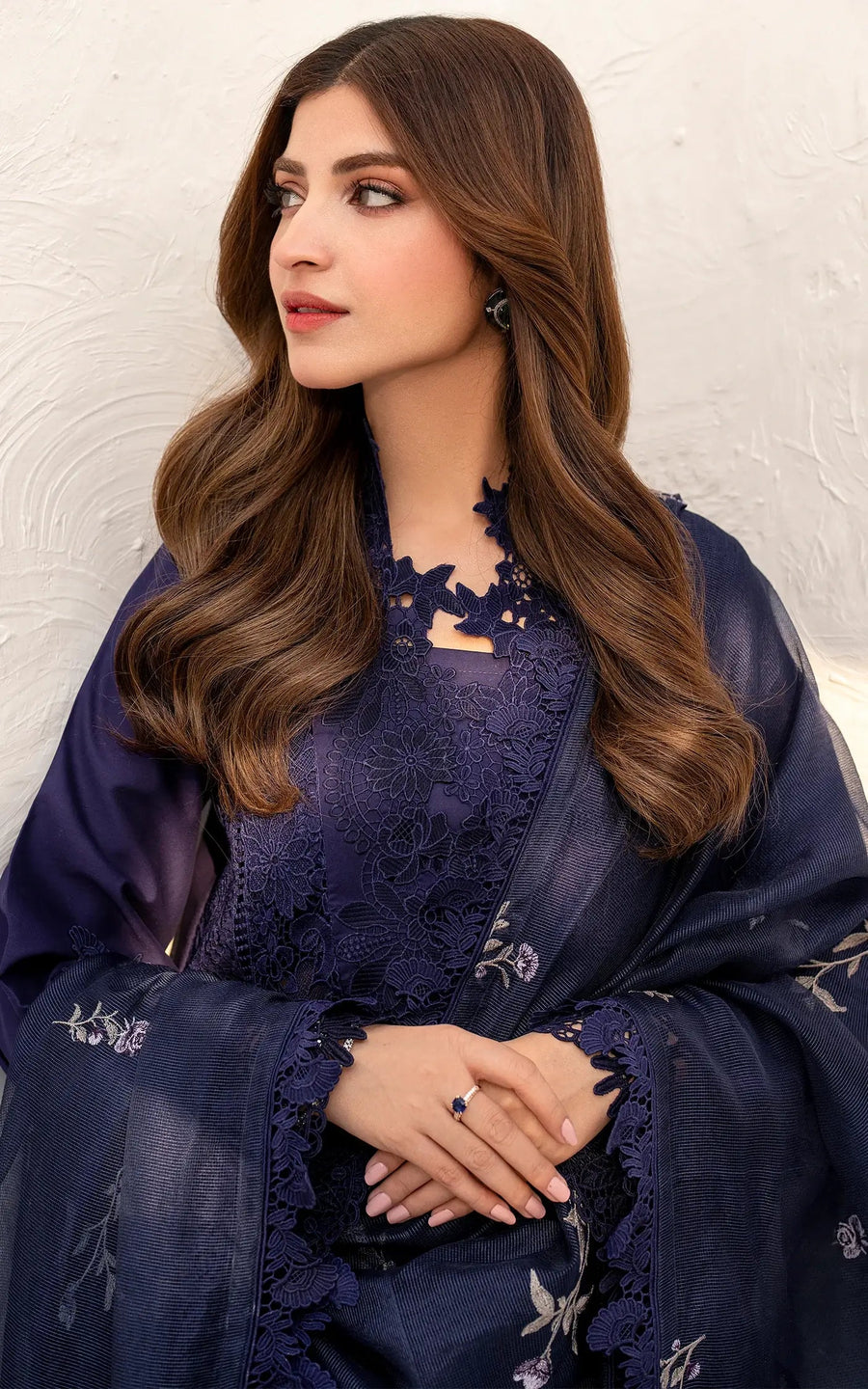 Asifa & Nabeel Azalia Embroidered Lawn Unstitched 3Pc Suit AZL25-08 Nile