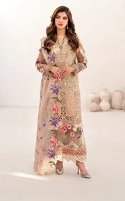 Asifa & Nabeel Azalia Embroidered Lawn Unstitched 3Pc Suit AZL25-09 Carnation