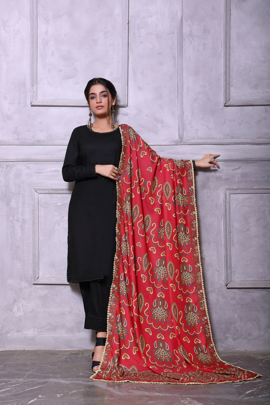 Feathers Digital Printed Khaddar Unstitched 3Pc Suit AZTIC LEAD-FT180