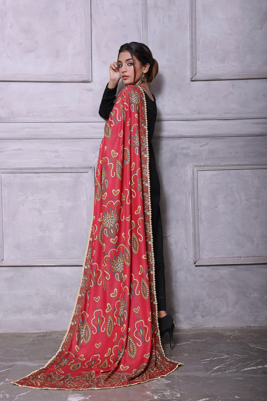 Feathers Digital Printed Khaddar Unstitched 3Pc Suit AZTIC LEAD-FT180