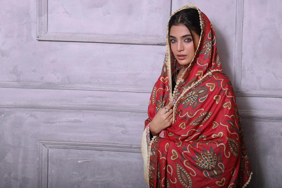Feathers Digital Printed Khaddar Unstitched 3Pc Suit AZTIC LEAD-FT180