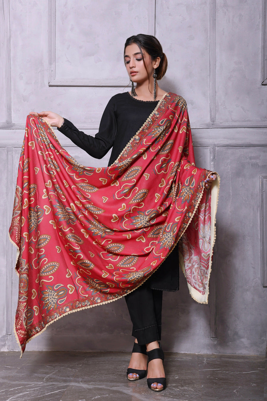 Feathers Digital Printed Khaddar Unstitched 3Pc Suit AZTIC LEAD-FT180