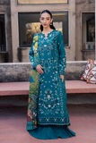 Zarposh Celia Embroidered Luxury Lawn Unstitched 3Pc Suit - AZUREA