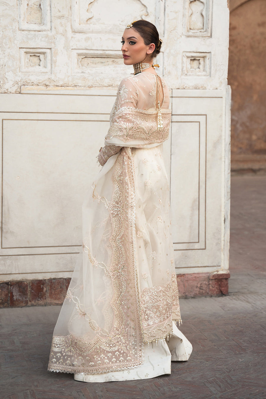 Pehli Nazar by Ayzel Embroidered Organza Unstitched 3Pc Suit D-03 Zubaida