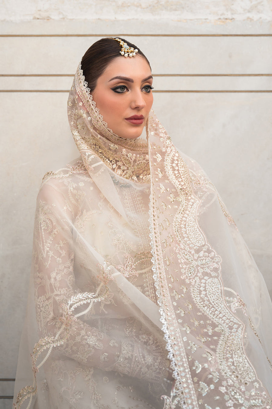 Pehli Nazar by Ayzel Embroidered Organza Unstitched 3Pc Suit D-03 Zubaida