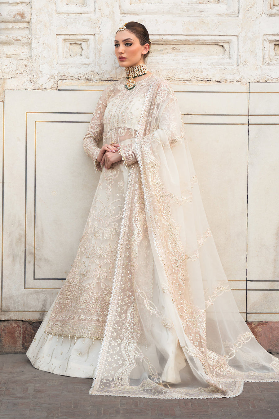 Pehli Nazar by Ayzel Embroidered Organza Unstitched 3Pc Suit D-03 Zubaida