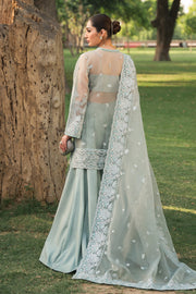 Pehli Nazar by Ayzel Embroidered Organza Unstitched 3Pc Suit D-04 Sultana