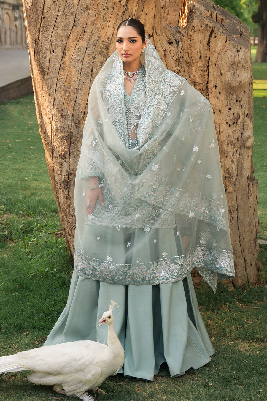 Pehli Nazar by Ayzel Embroidered Organza Unstitched 3Pc Suit D-04 Sultana