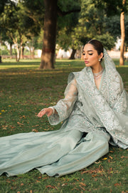 Pehli Nazar by Ayzel Embroidered Organza Unstitched 3Pc Suit D-04 Sultana