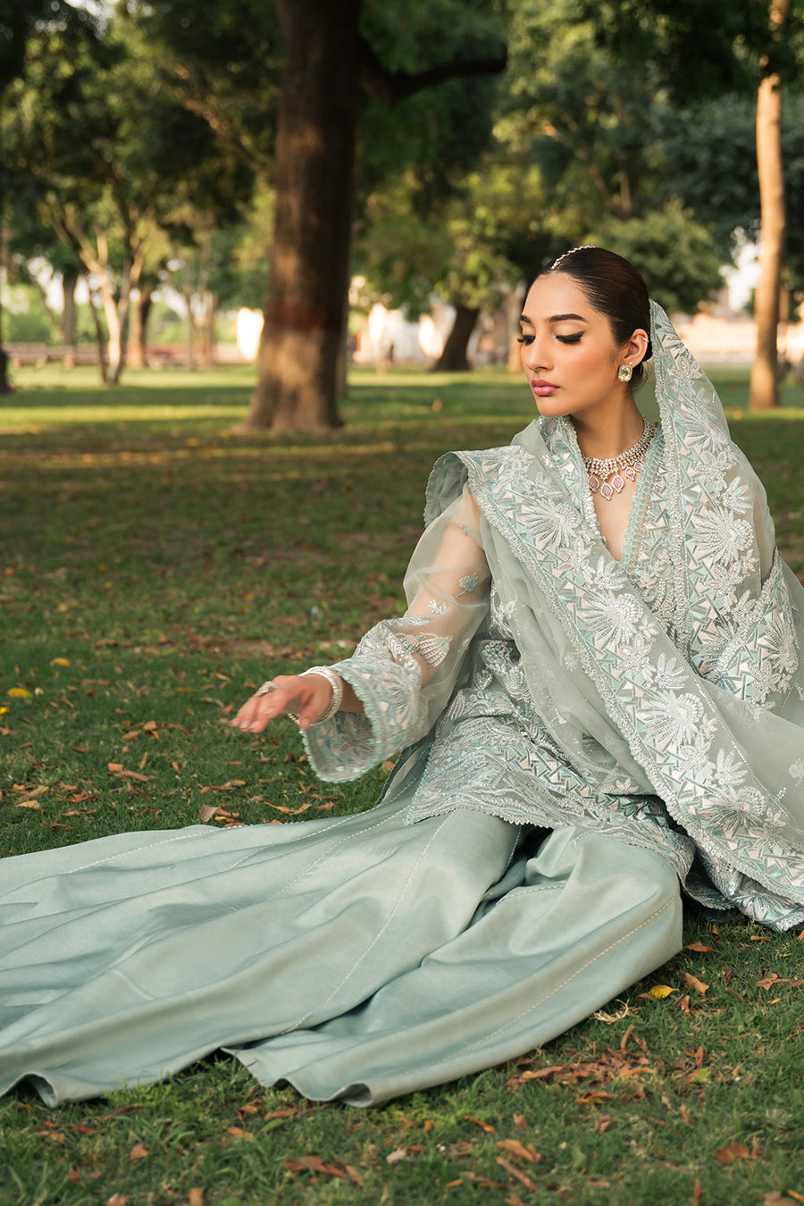 Pehli Nazar by Ayzel Embroidered Organza Unstitched 3Pc Suit D-04 Sultana