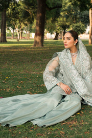 Pehli Nazar by Ayzel Embroidered Organza Unstitched 3Pc Suit D-04 Sultana