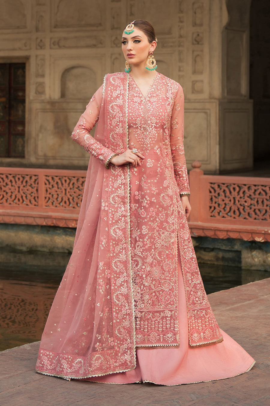 Pehli Nazar by Ayzel Embroidered Organza Unstitched 3Pc Suit D-06 Rukhsar