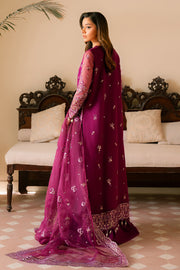 Solene by Ayzel Embroidered Organza Unstitched 3Pc Suit D-02 HONORA
