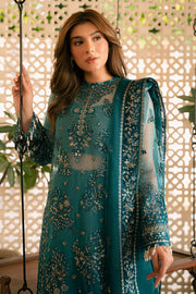 Solene by Ayzel Embroidered Organza Unstitched 3Pc Suit D-10 LILA