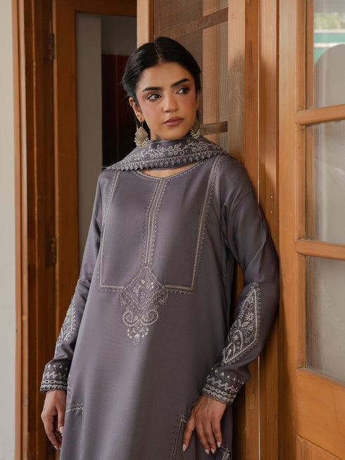 Virsa by Cinq Embroidered Karandi Unstitched 3Pc Suit - AABR