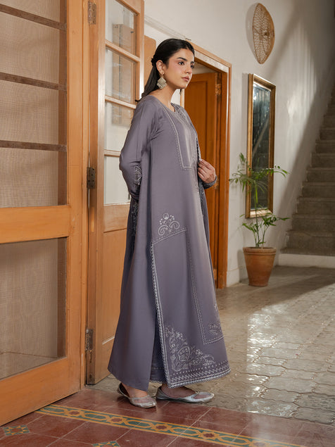 Virsa by Cinq Embroidered Karandi Unstitched 3Pc Suit - AABR