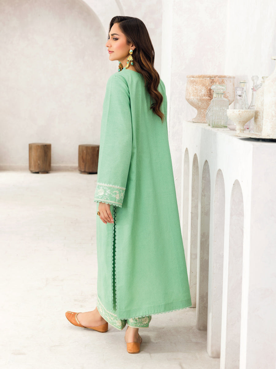 Faiza Faisal Aura Pret Embroidered Dobby Lawn 2Pc Suit - Aada