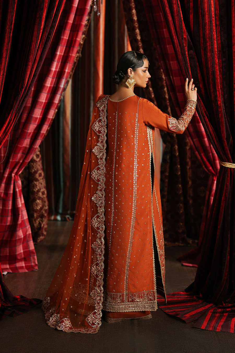 Afrozeh Divani Embroidered Raw Silk Unstitched 3Pc Suit AS-25-04 AAFREEN