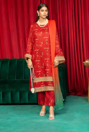 Aangan by Humdum Printed Lawn Unstitched 3Pc Suit D-10