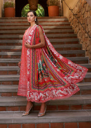 Kanwal Malik Zaina Embroidered Lawn Unstitched 3Pc Suit - AANYA