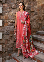 Kanwal Malik Zaina Embroidered Lawn Unstitched 3Pc Suit - AANYA