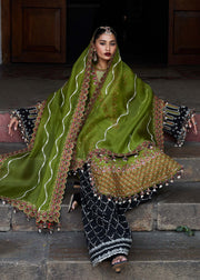 Hussain Rehar Luxury Lawn Unstitched Embroidered 3Pc Suit D-01 Abass