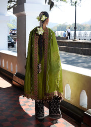 Hussain Rehar Luxury Lawn Unstitched Embroidered 3Pc Suit D-01 Abass