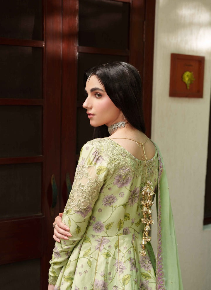 Neeshay Shagun Embroidered Raw Silk Unstitched 3Pc Suit - ABEER