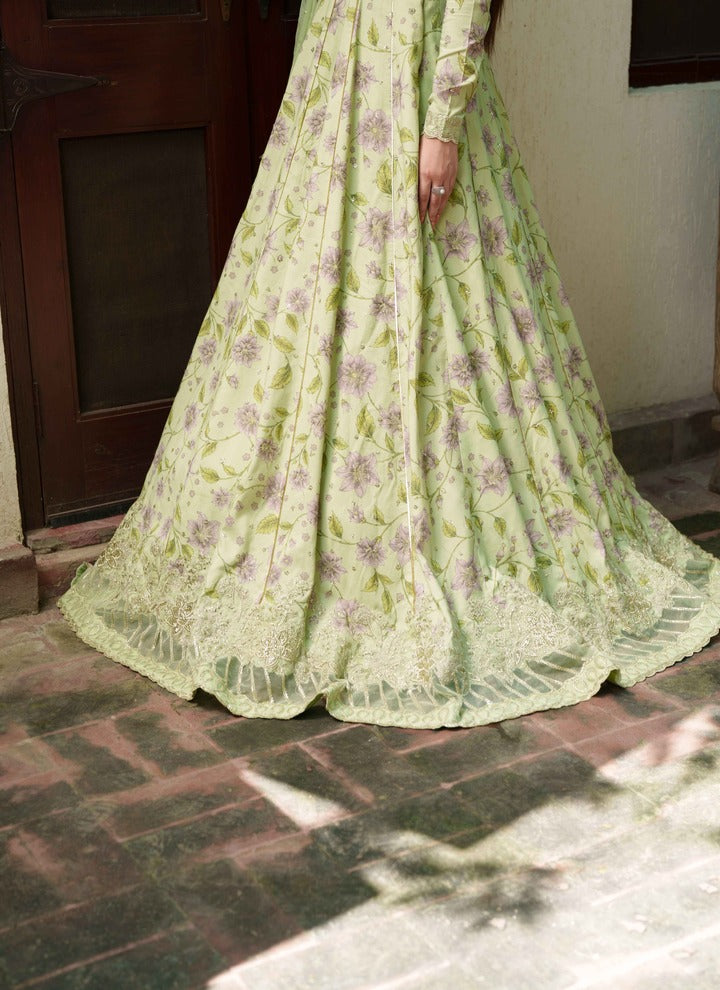 Neeshay Shagun Embroidered Raw Silk Unstitched 3Pc Suit - ABEER
