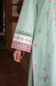 Seran Lamhay Embroidered Lawn Unstitched 3Pc Suit D-08 ABEER