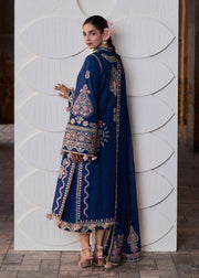 Hussain Rehar ZAN Unstitched Embroidered Lawn 3Pc Suit - Abi