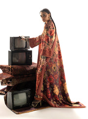 Zainab Chottani Embroidered Marina Twill Unstitched 3Pc Suit D-10 Abibi