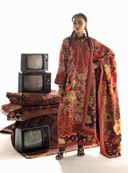 Zainab Chottani Embroidered Marina Twill Unstitched 3Pc Suit D-10 Abibi