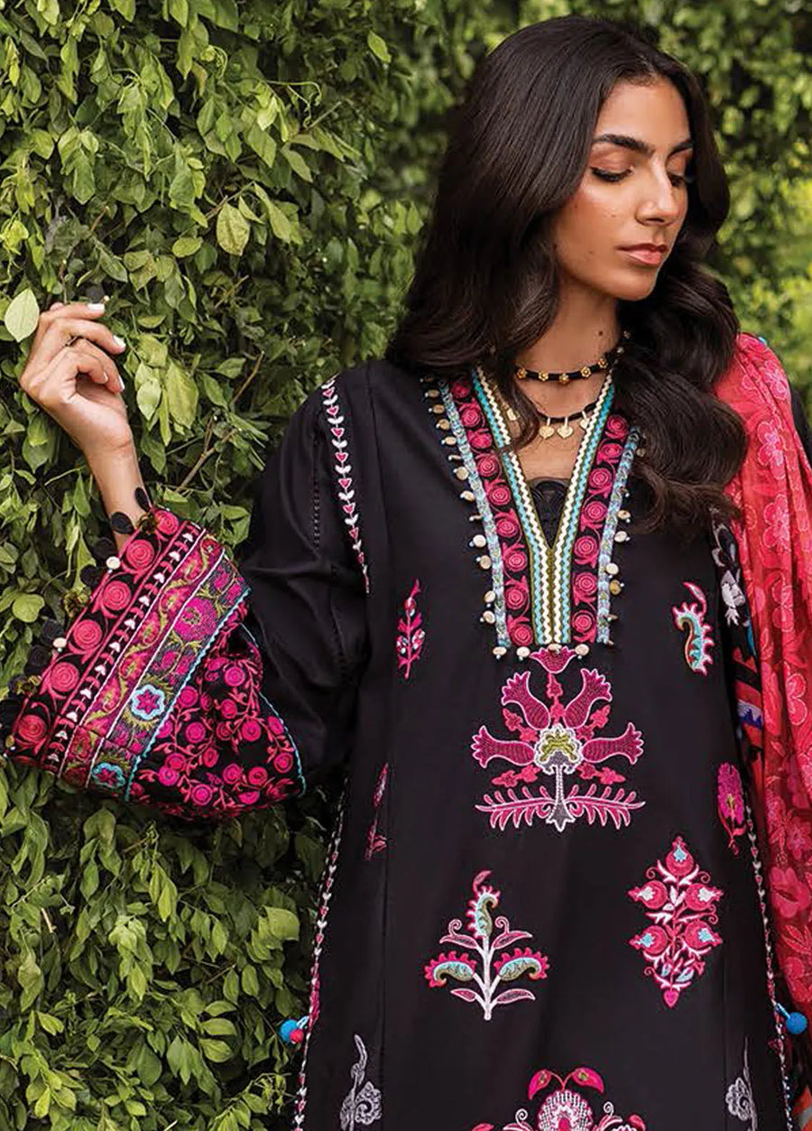Siraa by Sadaf Fawad Khan Embroidered Lawn Unstitched 3Pc Suit - ADA (B)