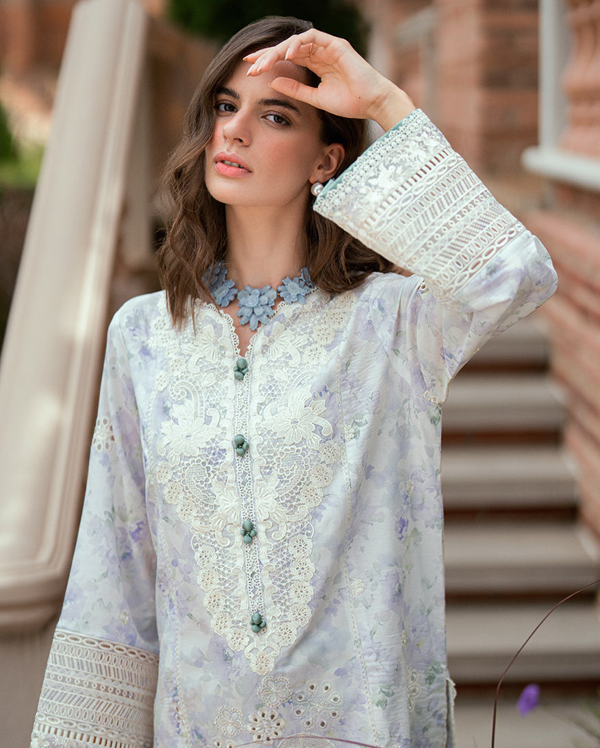 Roheenaz Reverie Embroidered Lawn Unstitched 3Pc Suit RNZ2508A Aeris