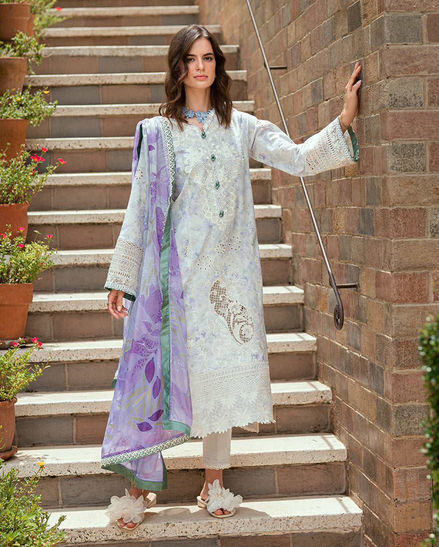 Roheenaz Reverie Embroidered Lawn Unstitched 3Pc Suit RNZ2508A Aeris