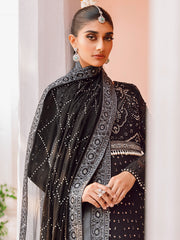 Faiza Faisal Heeriye Embroidered Chiffon Unstitched 3Pc Suit - Afreen