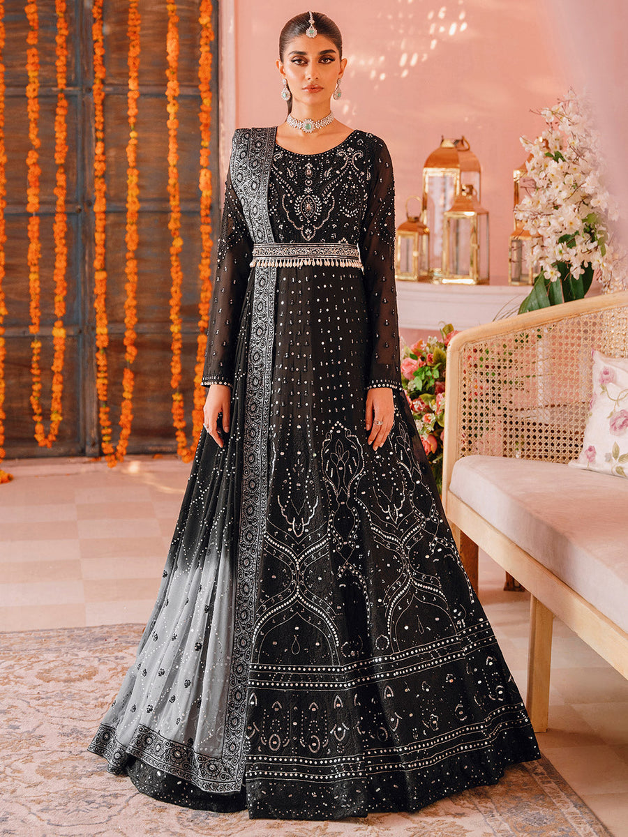 Faiza Faisal Heeriye Embroidered Chiffon Unstitched 3Pc Suit - Afreen